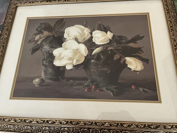 Gold Trim Flower Painting